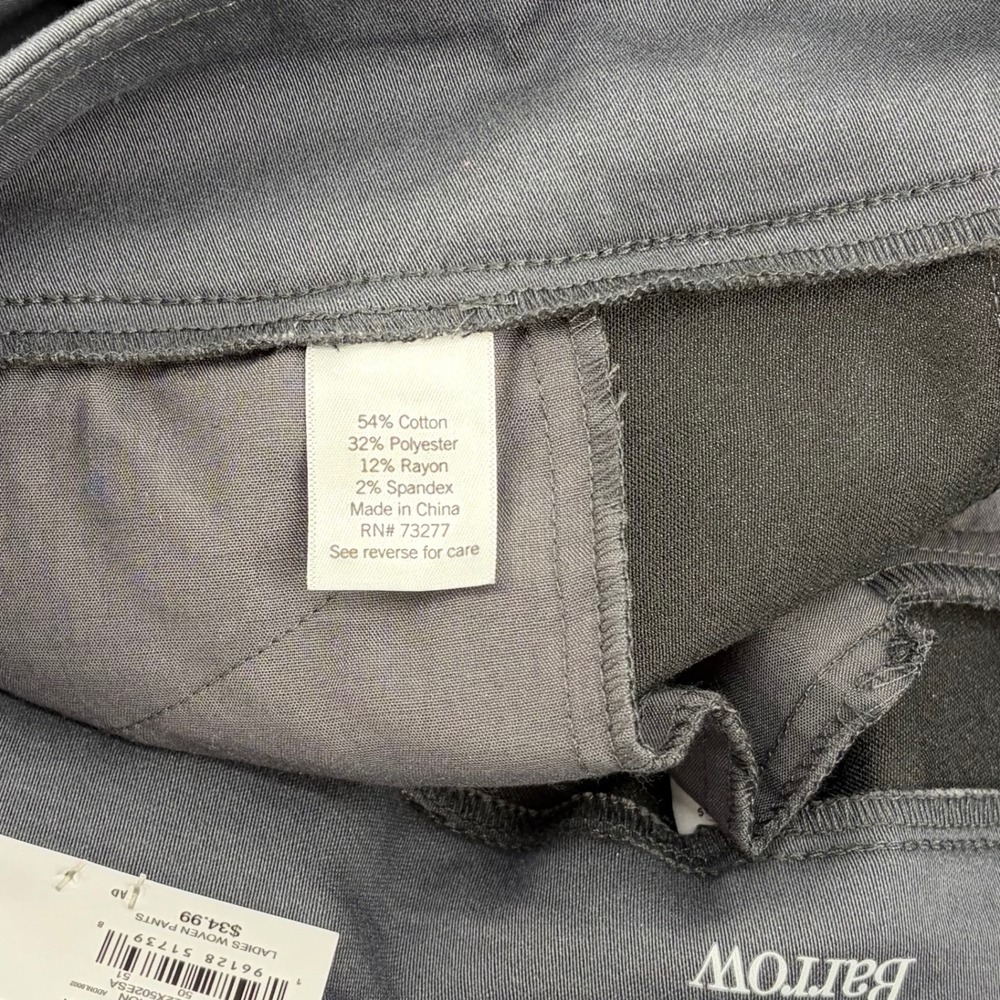 Croft & Barrow Effortless Stretch Pants‎ Gray Straight Leg Mid Rise 6P Sleek - Picture 6 of 9